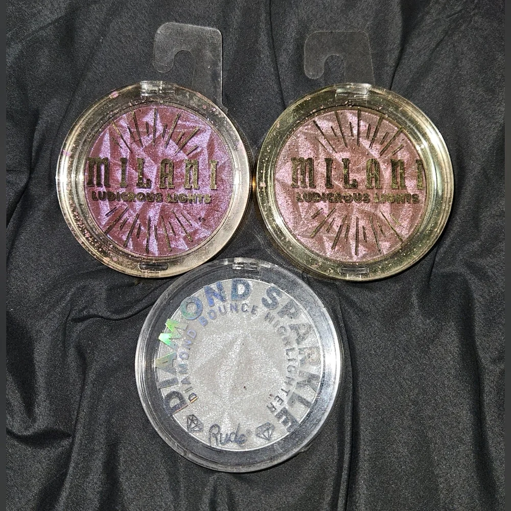 Milani Ludicrous Lights Duochrone Highlighters & Rude Cosmetics Highlighter - Picture 3 of 16